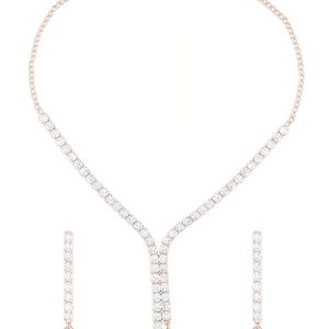 ZAVERI PEARLS Rose Gold Necklace