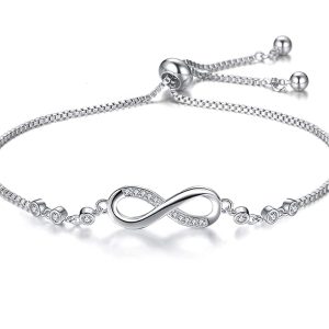 Infinity Shape Cubic Zirconia Diamond Bracelet
